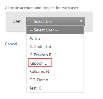 expenses select user