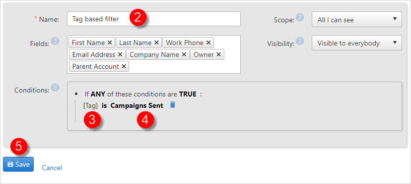 select condition for filter