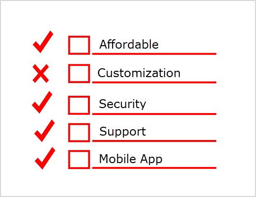 chechecklist for selecting a CRM