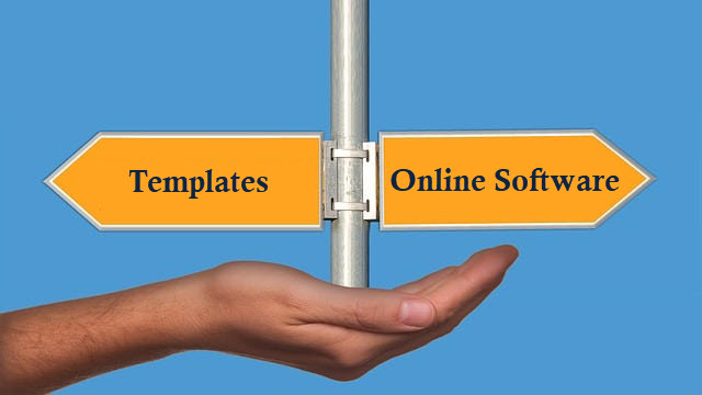 templates vs online software
