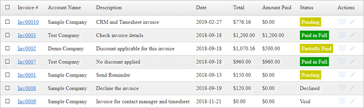 invoices