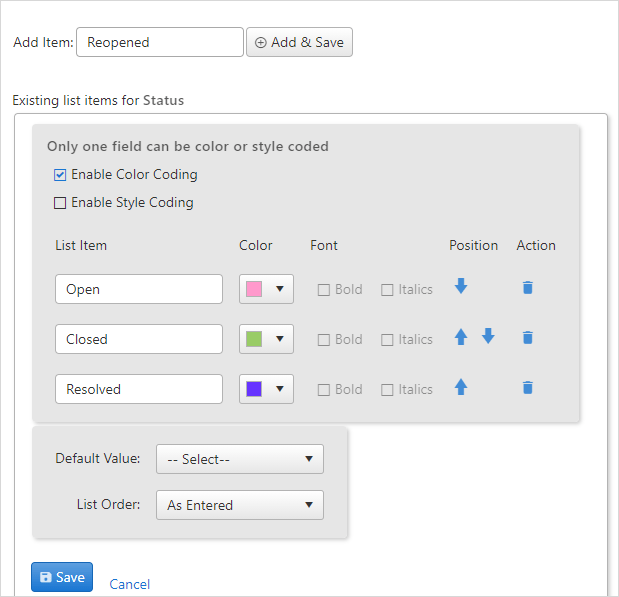 issuetracker configure fields