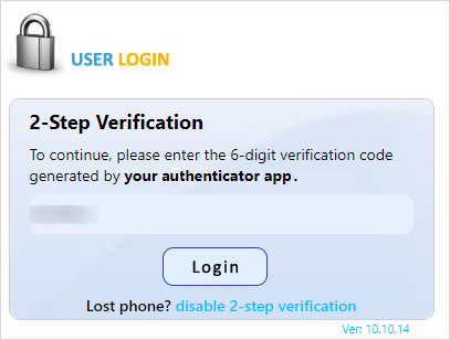 enter code for verifying