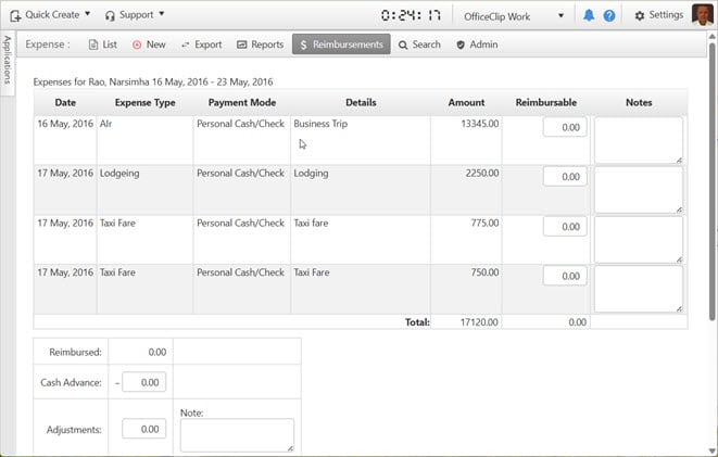 Expense Reimbursement