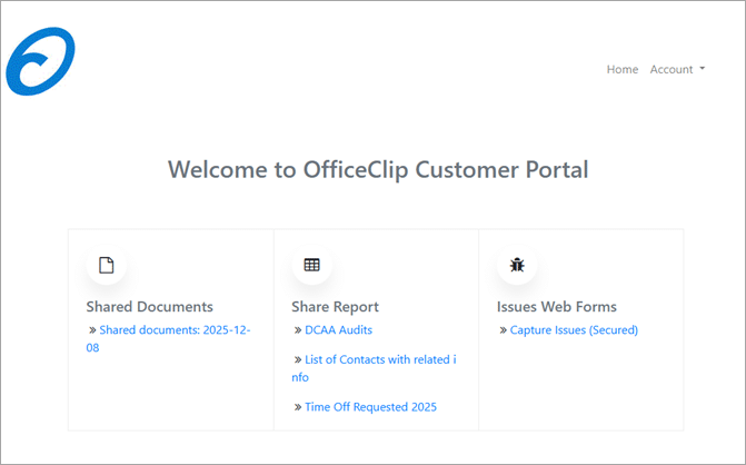 Share, track information with Customer portal