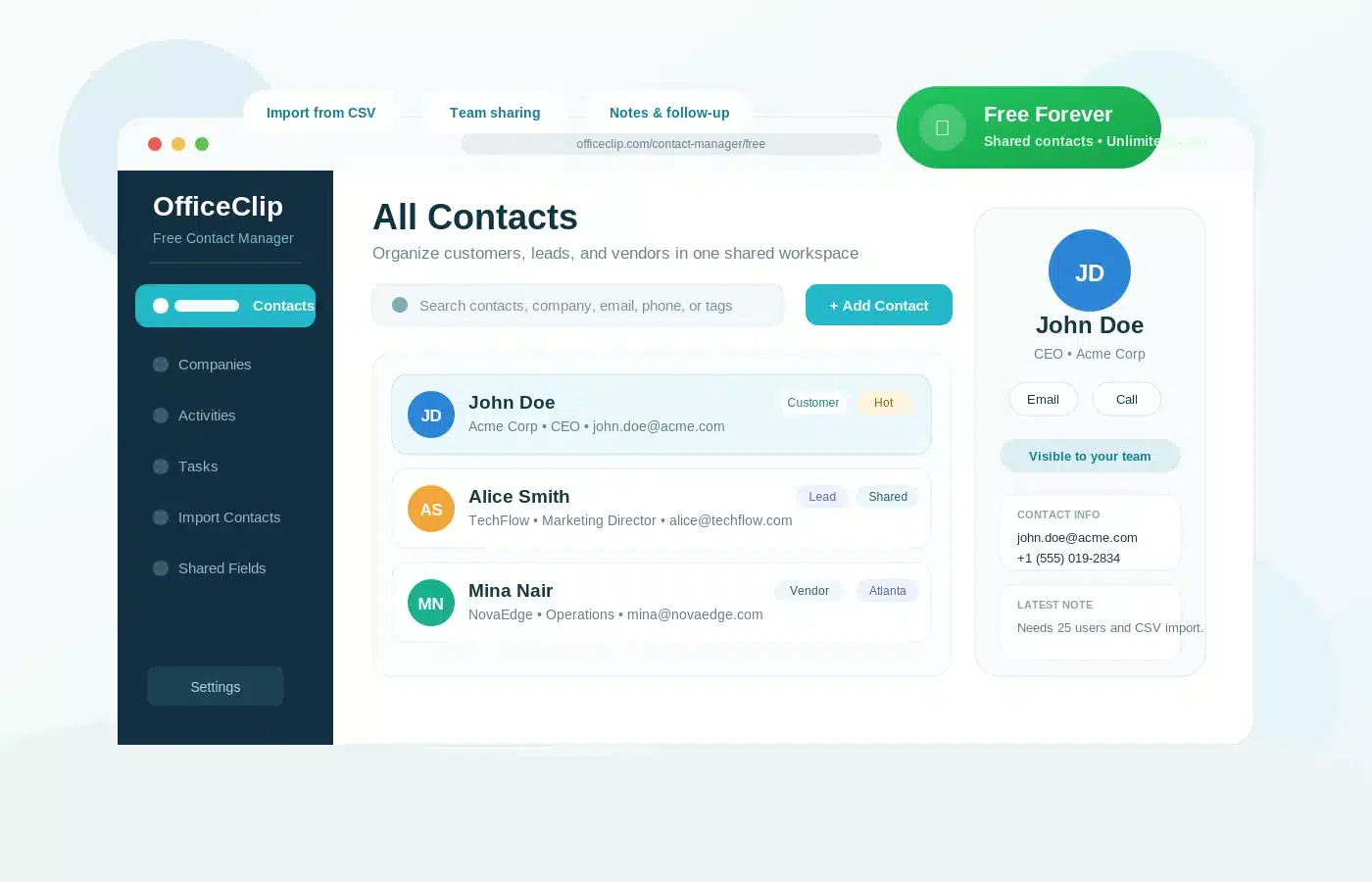 contact manager software