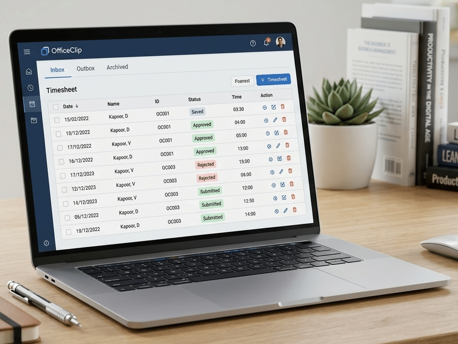 OfficeClip Timesheet Interface
